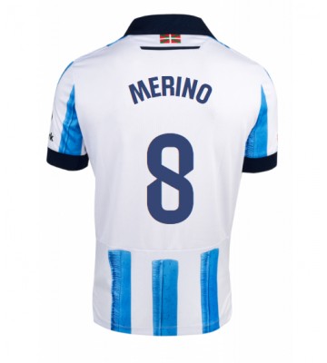 Real Sociedad Mikel Merino #8 Hjemmebanetrøje 2023-24 Kort ærmer